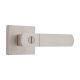Square Base Round Handle Brushed Nickel Privacy Lever 24.00011.BN | TASORO PRODUCTS - DOOR LEVERS