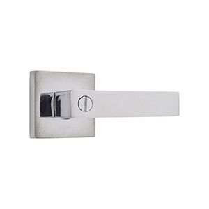 Square Chrome Privacy Lever 24.00010.CHR | TASORO PRODUCTS - DOOR LEVERS