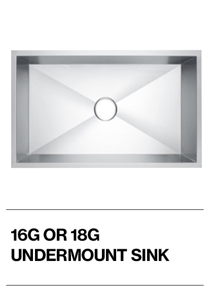 Stainless Steel Undermount 16G Sink