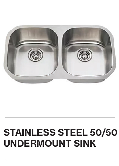Stainless Steel 50/50 Undermount Sink