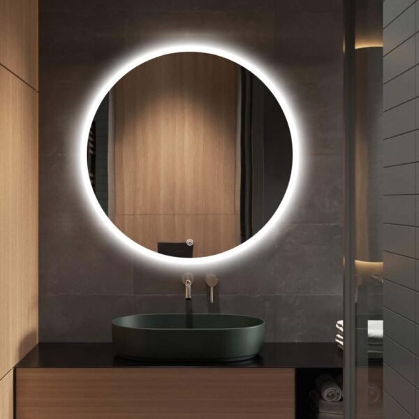 Circular Backlit LED Mirror